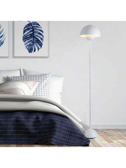 Alpinaluz Classic Wit Nordic Vloer Lamp Parabolic Shade Base, E27 Socket Living Room, Dining Bedroom view 2