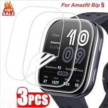 3 قطع من الأغشية الهيدروجينية الناعمة لحماية شاشة Amazfit Bip 6/5 من الخدش، غطاء واقي من TPU للشاشة ل- Amazfit Bip 6/5 ، إكسسوار - تي بي يو 3 قطعة - مشاهدة 10