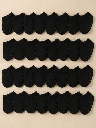 10 双婴儿纯色防滑星点踝袜