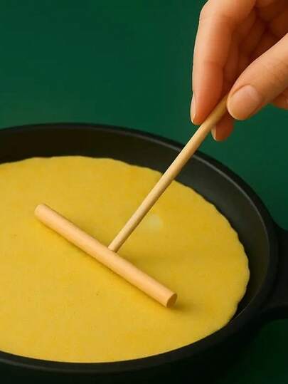 Wooden Pancake Tool Set - Round Batter Bamboo Dragonfly Spreader, Crepe Spreader, And Pancake Spreader For Home Kitchen Use, Food-, Non-Electric, Ideal For Cooking And Baking, Kitchen Essentials|Ergonomic Design|Durable Kitchenware, Kitchen Item For Home, Kitchen Utensil, Kitchen Accessories, Kitchen Useful Item, Kitchen Gadget, Cooking Tool, Kitchen Must Have