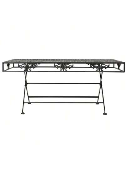 VidaXL Vintage Folding Coffee Tafel 100x50x45 Cm Metal Zwart view 2
