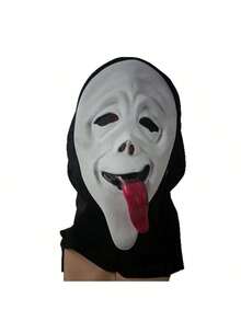 1 Peça Máscara de Rosto de Fantasma Gritante e Assustador, Máscara de Látex de Horror, Acessório de Fantasia para Adultos