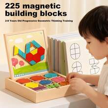 Creative Wooden Magnetic Puzzles, Fun Tangram Puzzle Toys, Puzzle Toys, Children's Toys, Geometry DIY Block Puzzles, Shape Recognition And Fine Motor Skills Training, Birthday Gifts For Boys And Girls, Halloween Christmas Gifts, Educational Toys, Brain Teasers Games, Geometric Shapes, Smooth Edges, Durable Puzzles, Holiday Gifts - 彩色 - 查看 8