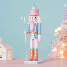 30厘米木制胡桃夹子士兵摆件，手工糖果系列雕像装饰品，适用于家居、办公室、圣诞礼物、节日装饰 - 彩色 - 查看 7