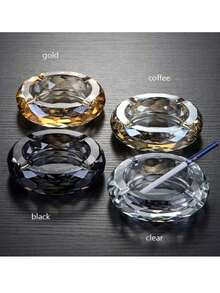 1 Stück Kristallglas Aschenbecher, kreativ & designt, geeignet für Wohnzimmer, Hotel, Zuhause, Restaurant, luxuriös & staubfrei