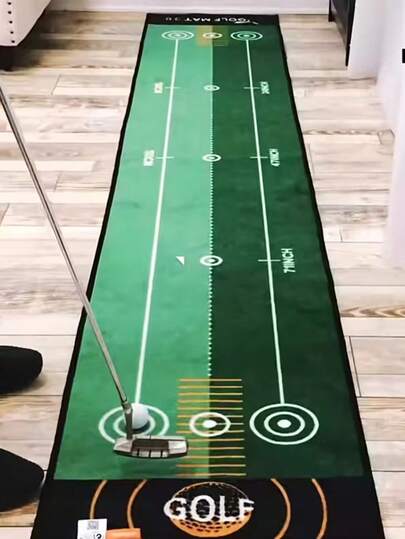 1 件便携式高尔夫练习垫 - 可水洗，防滑绿色训练垫，带目标计分系统，适合家庭和办公室，室内/室外使用
