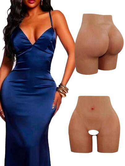 Shorts com bojo de silicone para levantar o bumbum, calças modeladoras espessas para realçar quadris e glúteos, ideais para esculpir o formato desejado do bumbum