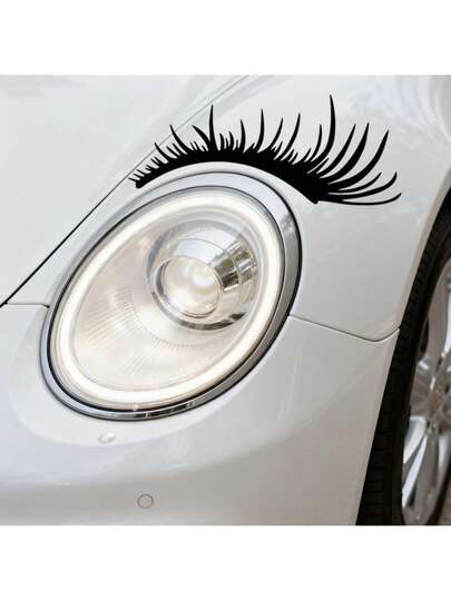 1 par de pegatinas decorativas para faros de coche con pestañas sexy, accesorios decorativos para lámparas de coche