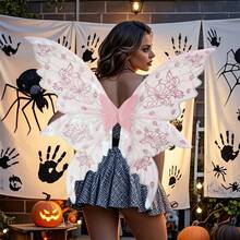 Alas de mariposa de hadas, alas de mariposa coloridas, accesorios de ropa para mujeres y niñas. - Rosa - Ver 3