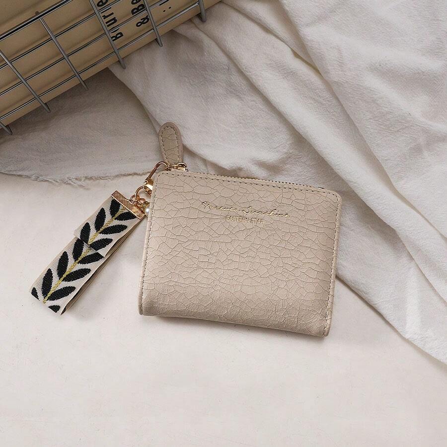 1 pieza Cartera verde aguacate estilo vintage con monedero plegable, cartera de estudiante estilo coreano con cierre a presión, monedero pequeño, cartera de tarjetas, cartera de monedas para mujer, mini cartera, cartera de muñeca