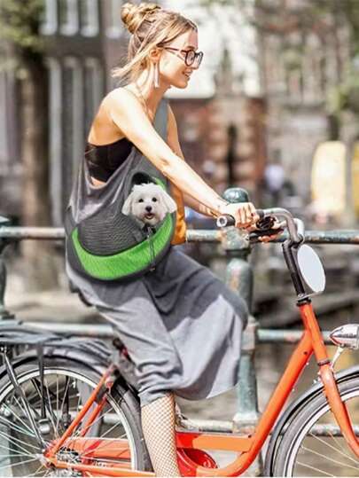 1 Pet Dog Breathable Mesh Travel Harness, Suitable For Cats And Dogs, Pet Shoulder Backpacks, Cat And Dog Luggage Bags, Portable Breathable Cross Harness Bags, Pet Chest Small Backpacks, All Season Suitable Pet Sling Backpacks, Suitable For Small Dogs And Cats Under 12 Pounds - Hands-Free Comfortable Mesh Backpack Style Carrier With Padded Back Panel,