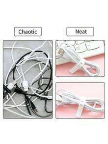 6pcs/Set Reusable Cable Organizer Winder, TPE Silicone Tie Wraps For Earphones, Phone Chargers, Mice, Audio Devices, Computers, Suitable For Home, Office, Kitchen, School (Random 6 Colors) - Multicolor - View 5