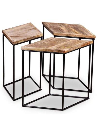 VidaXL Coffee Tafel 56x48x40 Cm Solid Mango Wood view 7