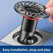 Tapón de drenaje fácil de limpiar, antioxidante, con red de filtro grande, cubierta de drenaje de bañera de baño, antiolor, anticobstrucción, a prueba de plagas