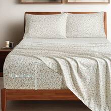 Black Sheets, Deep Pocket, 1800 Thread Count, Soft Breathable, Cute Printed Boho Farmhouse Bed Sheets, Up To 18 Inch - Tangerine - View 9