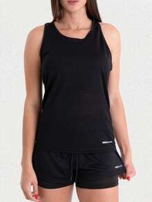 2 Women's Double Gym Shorts With Pocket Bermuda Shorts For Training, Walking And Other Sports - màu đen - Xem 5