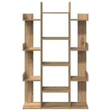 vidaXL Libreria in quercia artigianale 86x25,5x140 cm, in legno - Giallo - Visualizzare 4