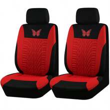 9pcs Colorful Butterfly Print Car Seat Covers, Universal Size, Compatible With Airbag Openings - Butterfly Press - View 16