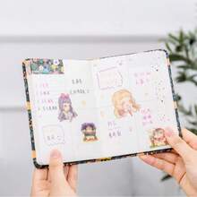 Colorful Flower Waterproof PU Leather Planner, Allows Clear Planning For Each Time Slot, Suitable For Students, Teachers And Office Workers For Daily Planning