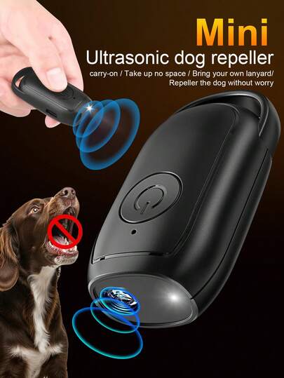 Mini disuasor ultrasónico de ladridos de perro, dispositivo antiladridos para perros, prevención portátil de ladridos de perros con luz LED, collar antiladridos recargable con luz estroboscópica, herramienta de control poderosa de ladridos de perros para uso en interiores y exteriores