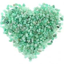 400G Piedras verdes de aventurina en forma de chips pulidos, cristal de cuarzo triturado con forma asimétrica de grava y guijarros lisos para llenar macetas, resina, arte, jarrones, acuarios, terrarios, regalos de festival para niñas y mujeres. 200G - aventurina verde - Ver 6
