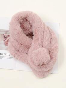 1pc Women Solid Color Faux Fur Criss-Cross Neck Warmer, Elegant Artificial Fur Scarf, Soft & Comfortable Fluffy Scarf For Autumn/Winter, Suitable For Indoor And Outdoor Wear For Dress - Multicolor - View 18