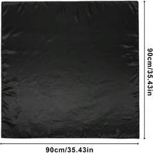 Satin Silk Scarf - Large Hair Bandana, Sleeping Wrap Women - Black - View 3