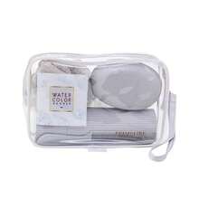 5-Piece Travel Kit With Brush, Comb, Soap Dish, And Shower Bag Compact For Travel - 灰色的 - 查看 6
