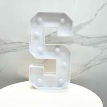 1pc 64cm/25.2in Lighted Letter KT Board Frame, A-Z Plug-In Adjustable Holder With Bracket, Suitable For Birthday Party Anniversary Wedding Proposal Party Decor - Cool White Light, Battery Not Included - White - View 27