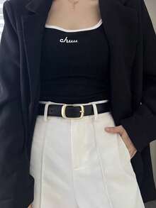 1pc Women's Casual Business Fashion Versatile Belt, Suitable For Daily Wear With Jeans And Casual Pants Fall, Autumn, Halloween