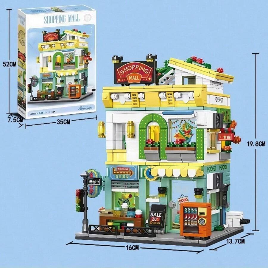 Small And Exquisite Shopping Mall Building Blocks, Educational Building Blocks, Can Be Used As Home Decoration After Assembly, Building Block Lovers Can Collect - Multicolor - View 1