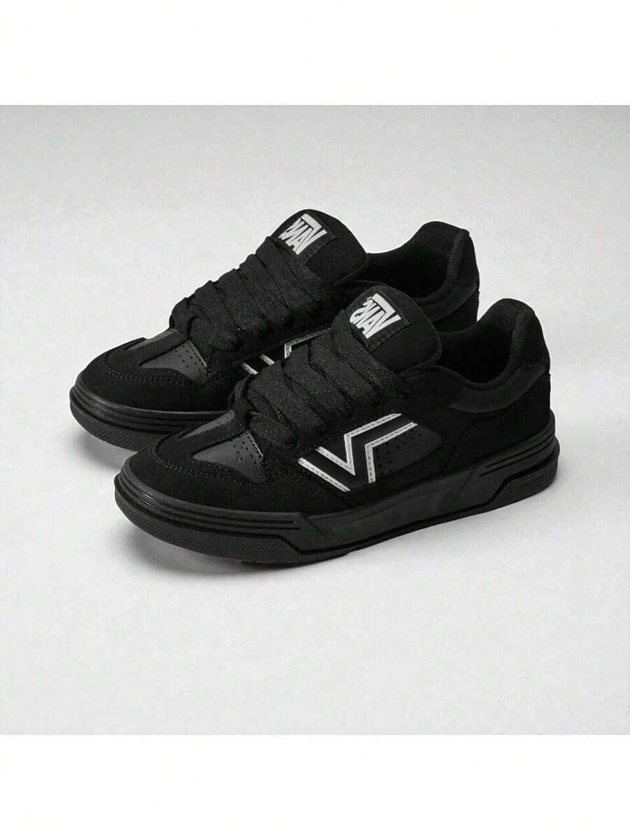 Marts Vplus Women's Men's Casual Sport Lace-Up Sneakers - 黑色 黑色 - 查看 1