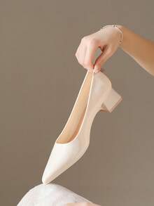 2025 Women's Fashion Mary Jane Flats, Suitable For Commuting, Dating, Party, Holiday In Spring, New Simple Crystal Dating High-End Fashion Solid Color High Heel Sandals