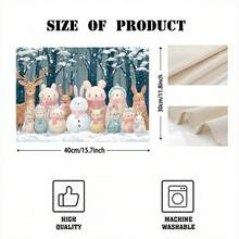 1 set/1 pieza/4 piezas/6 piezas/100 piezas Manteles individuales con estampado de conejo y alce, manteles individuales termoaislantes, adecuados para decoración del hogar, comidas festivas, decoración de cocina y fiestas, manteles individuales para fiestas, pueden ser regalos - Multicolor - Ver 3