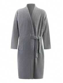 1pc European & American Style Men's Bathrobes, Unisex Absorbent Quick-Dry Bathrobe, Suitable For All Seasons - Multicolor - View 6