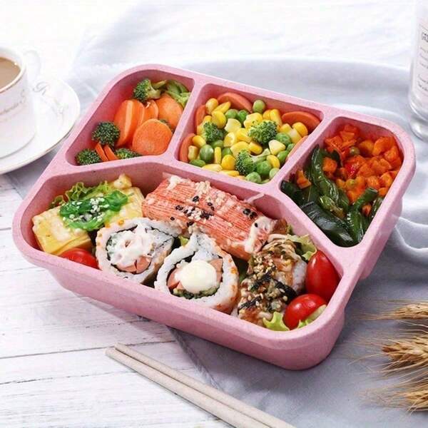 Wheat Straw Microwave Bento Lunch Box Travel Picnic Food Fruit Container Storage Lunch Box
