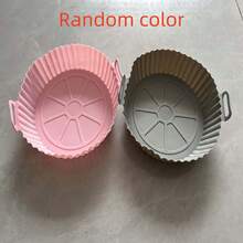 1 pieza Tapete de silicona para freidora de aire, de silicona E, resistente al calor, resistente a los arañazos, fácil de limpiar, apto para freidora de aire, horno, microondas, puede hornear papas fritas, asar pollo, pizza, alitas de pollo, práctica alfombrilla de silicona multifunción para el hogar, bandeja y tapete de silicona reutilizable para hornear, tapete redondo para freidora de aire - antiadherente, resistente al calor hasta 450°F/232°C, fácil de limpiar, compatible con freidora de aire, horno y vaporera - Navidad, Día de San Valentín