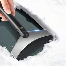 1 Pc Multi-Functional Car Windshield Snow & Ice Scraper - Heavy-Duty Black ABS Plastic Ice Remover, Ergonomic Non-Slip Handle With Serrated Blade, Compact Space-Saving Design, For Glass (No Scratches), Efficient Snow Shoveling/Ice Scraping/Deicing, All-In-One Winter Car Accessory For Cars/SUVs/Trucks, Ideal For Driveway/Windshield Winter Use, Perfect For Winter Driving/Snowy Days, All-Season Essential (Winter Focus) - Multicolor - View 7