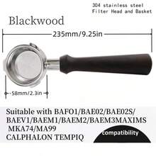 58mm Bottomless Portafilter Compatible With Calphalon Temp IQ/Barsetto Espresso Machines, 3 Ears 58mm Portafilter, Filter Basket Included, Stainless Steel Replacement Parts For The Handle