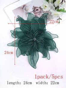 Bordure avec strass en dentelle brodée 3D à 4 couches, accessoire de couture fait main pour robe de mariée, largeur : 23 cm