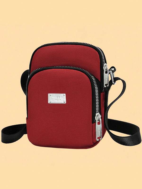 Bolsos de mano pequeños y verticales de tres capas, aptos para todas las estaciones (primavera, verano, otoño e invierno), para hombres y mujeres