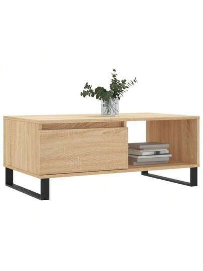 VidaXL Coffee Tafel 90x50x36.5 Cm Processed Wood Sonoma Oak view 3