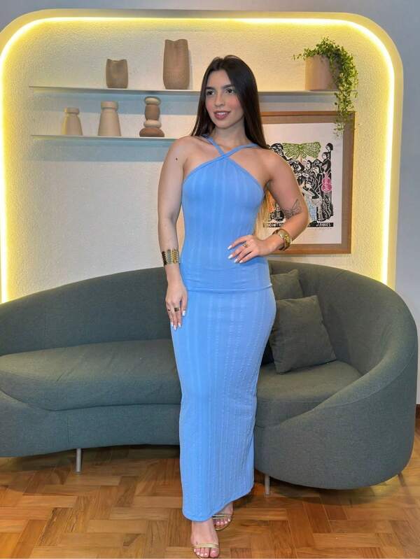 Vestido Talia Ribaninha Premium Alças Reguláveis Elegante