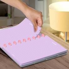 Iscool Disc Notebook Refill Lined Color Candy 100 Sheets 90g Medium - tử đinh hương - Xem 9