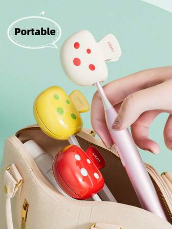 1 件/3 件/6 件牙刷头防尘防污保护套，便携式牙刷盒，采用厚 ABS 材料制成，一体式强力弹簧夹设计，长期使用后如新，非常适合旅行和家庭使用，保持口腔卫生