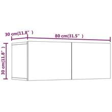 vidaXL 4-teiliges TV-Schrank-Set, Räuchereiche Holzwerkstoff - Giallo - Visualizzare 8