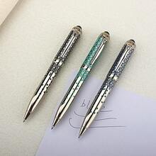 高級金屬圓珠筆，適合金融、辦公室、學生使用，藍色墨水，中尖 (0.7mm)，文具簽名筆，返校季 - 148P - 查看 12