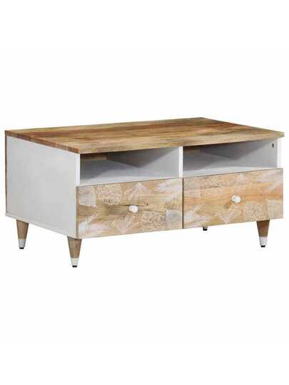 VidaXL Coffee Tafel 80x54x40 Cm Solid Mango Wood