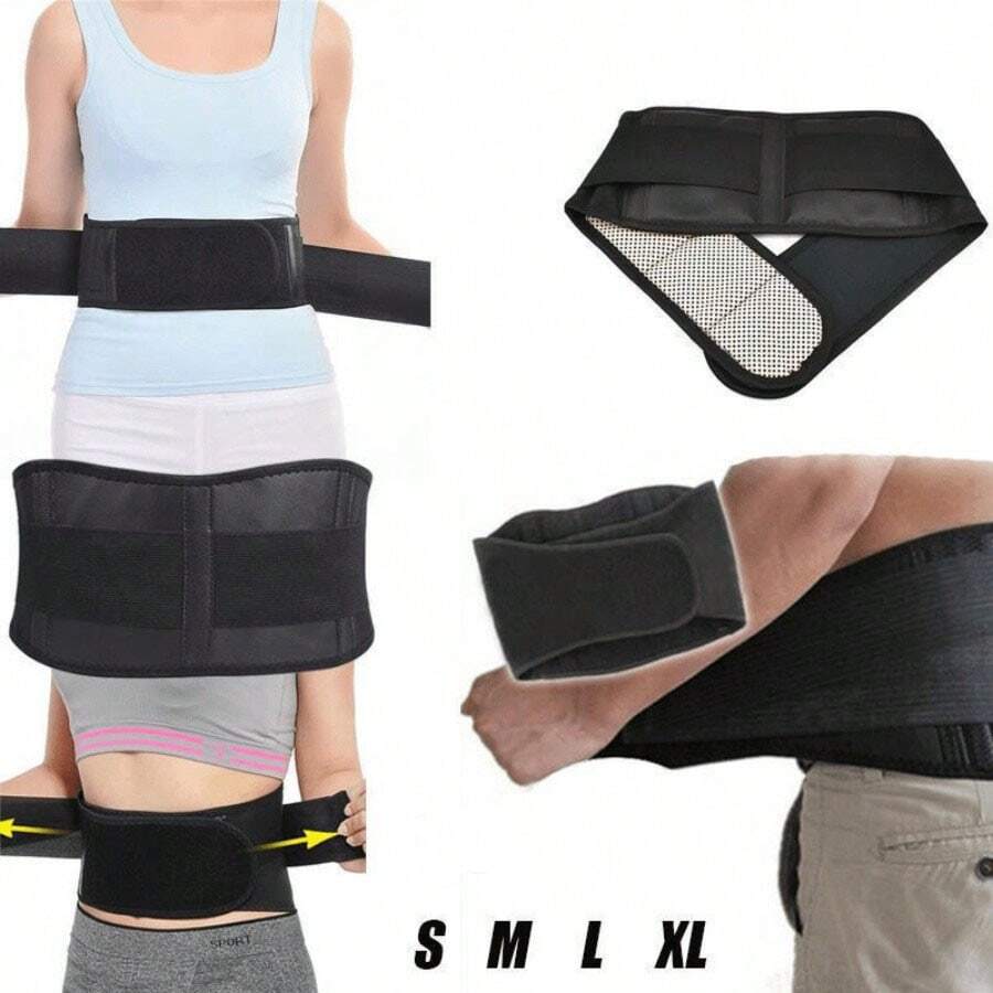 Einstellbarer atmungsaktiver Lendenwirbelstütze-Gürtel mit Heizauflage und Lendenwirbelstütze für Männer und Frauen, geeignet für tägliche Aktivitäten, Arbeit und Zuhause