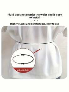 Cinturón ajustable de cintura, herramienta de cintura para suéter y camisa, evita la exposición, cinturón elástico de cintura para cambiar el estilo de la camisa - Multicolor - Ver 9